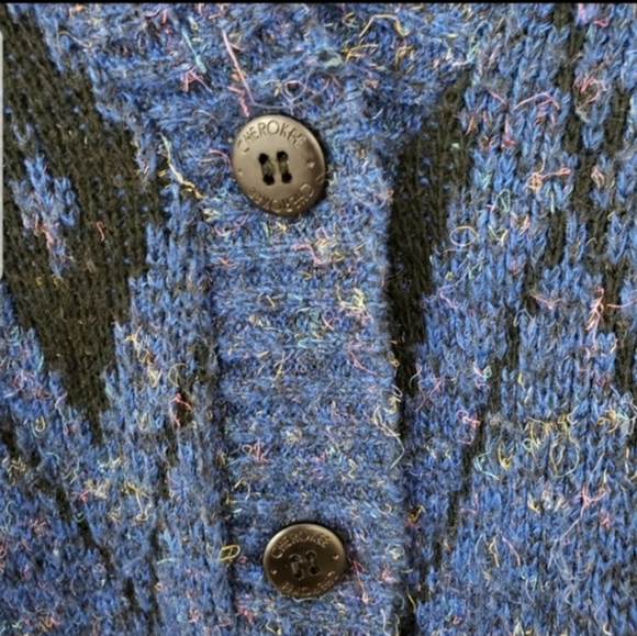 Cherokee Knit Sweater Medium Blue - Picture 2 of 8